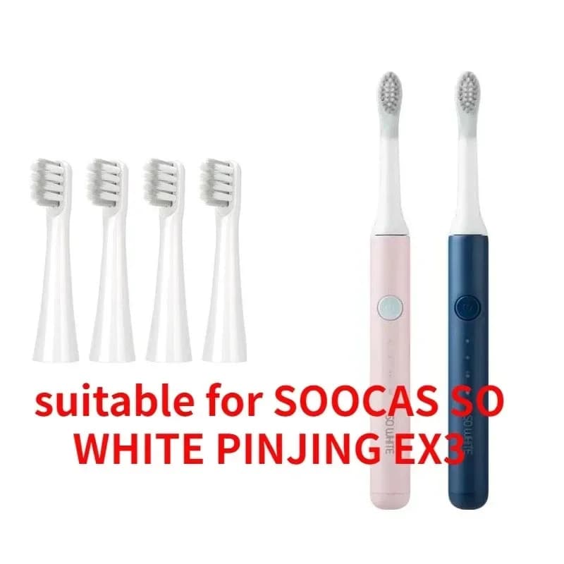 6 pz Spazzolino Da Denti Testina Per SOOCAS EX3 SO WHITE Spazzolino Elettrico PINJING Testina Setole Morbide Ugelli di Pulizia