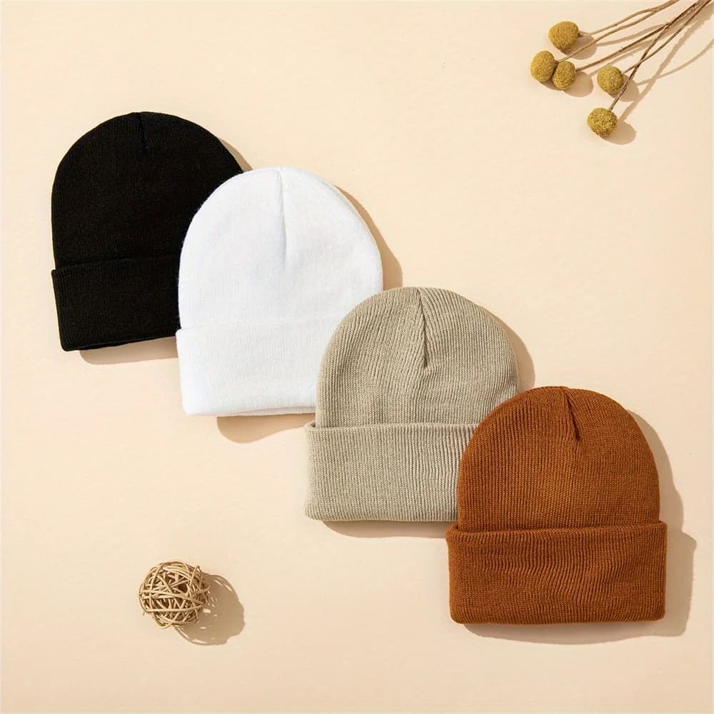 Knitted Kids Hat for Kids 4 Pieces for Boys and Girls Knitted Winter Hats for Outdoor Ski