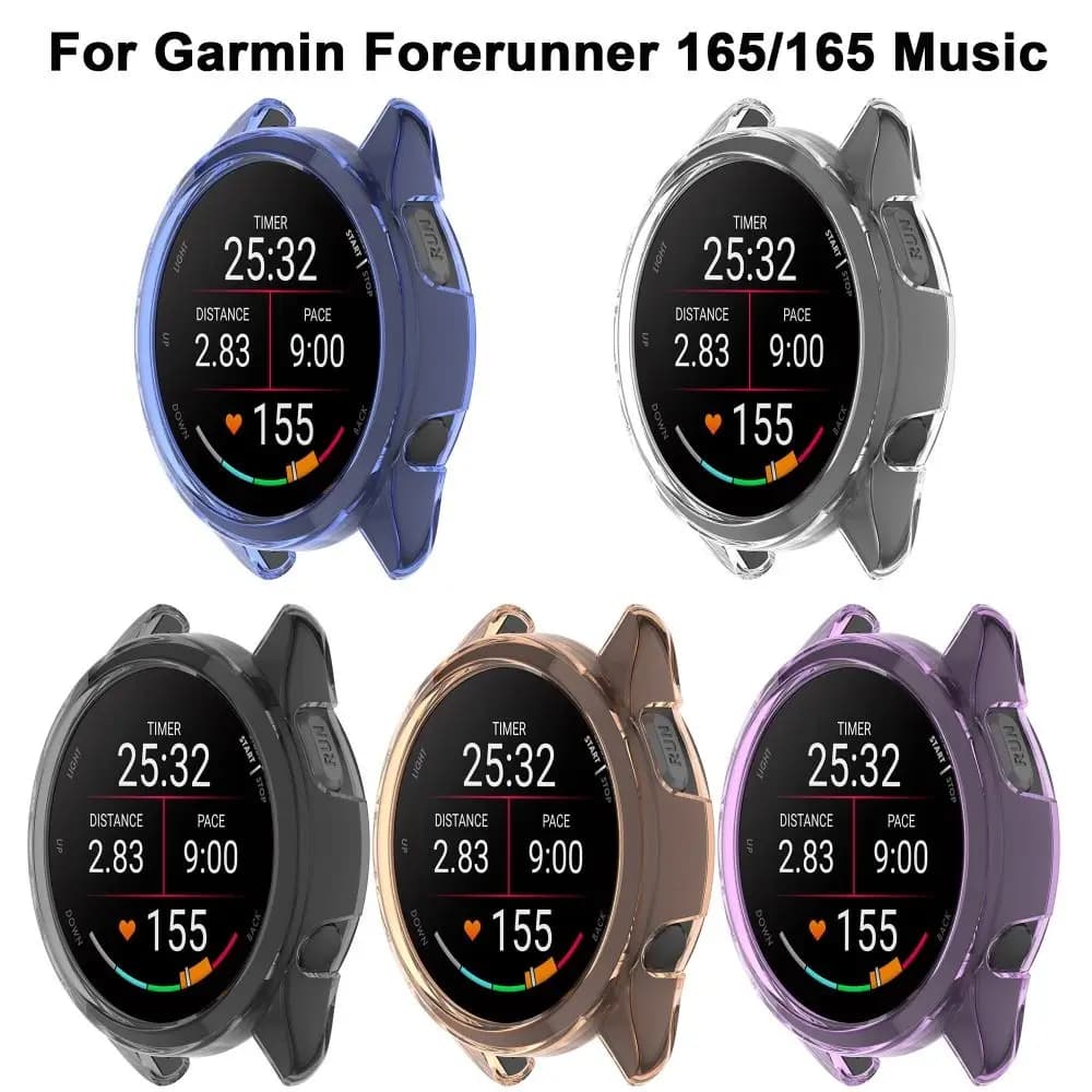 Custodia protettiva in TPU per Garmin Forerunner 165/165 Music Smart Watch Soft Bumper Frame Shell accessori