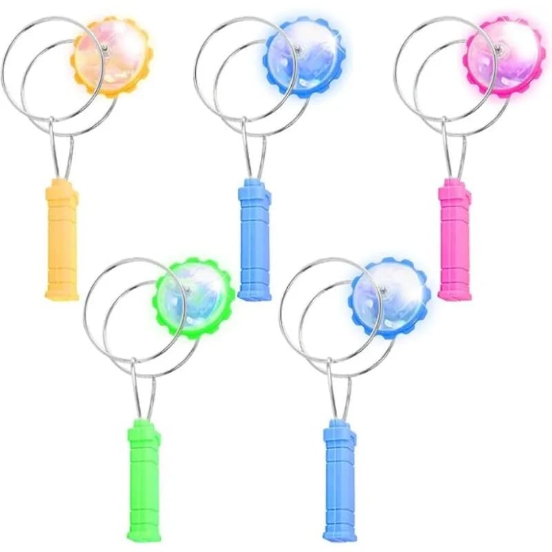 Giocattoli giroscopici magnetici illuminati Giocattolo giroscopio con luci LED colorate Antistress e divertimento per bambini e adulti Twister Fidget Toy