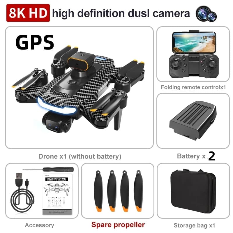 GPS derone A14Pro RC Drone 4K Professinal con telecamera HD grandangolare 1080P Elicottero pieghevole WIFI FPV Altezza Hold Regalo Giocattolo