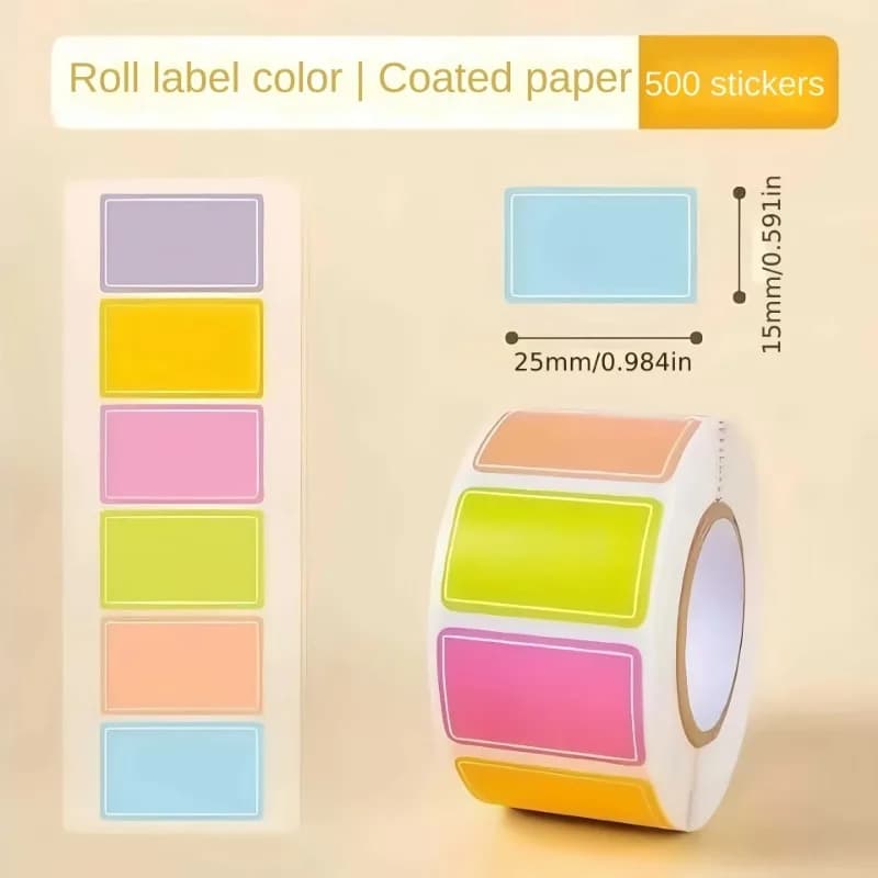 1.5*2.5cm 500pcs/rool Colorful Labels Handwritten Stickers Waterproof Self-Adhesive Classification Label Stickers