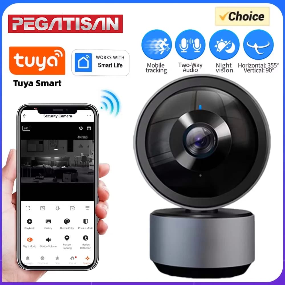 Telecamera IP WiFi da 5 MP Baby Monitor Telecamera di sorveglianza interna Telecamere IP wireless Monitor Telecamera di tracciamento automatico Videocamera audio bidirezionale