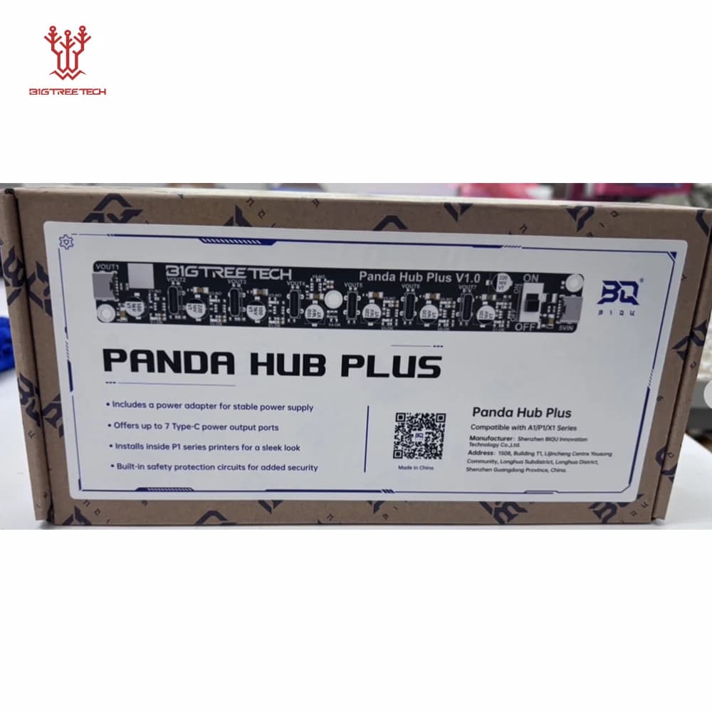 BIGTREETECH Panda Hub Plus Extended power supply card with C-type ports VS update Panda Branch for Bambu Lab P1 X1 A1 printers