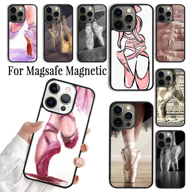 Ballet Shoes Phone Case Cover For iPhone 17 AIR 16 15 14 13 12 11 Pro Max Plus Wireless Magnetic Magsafe Shell