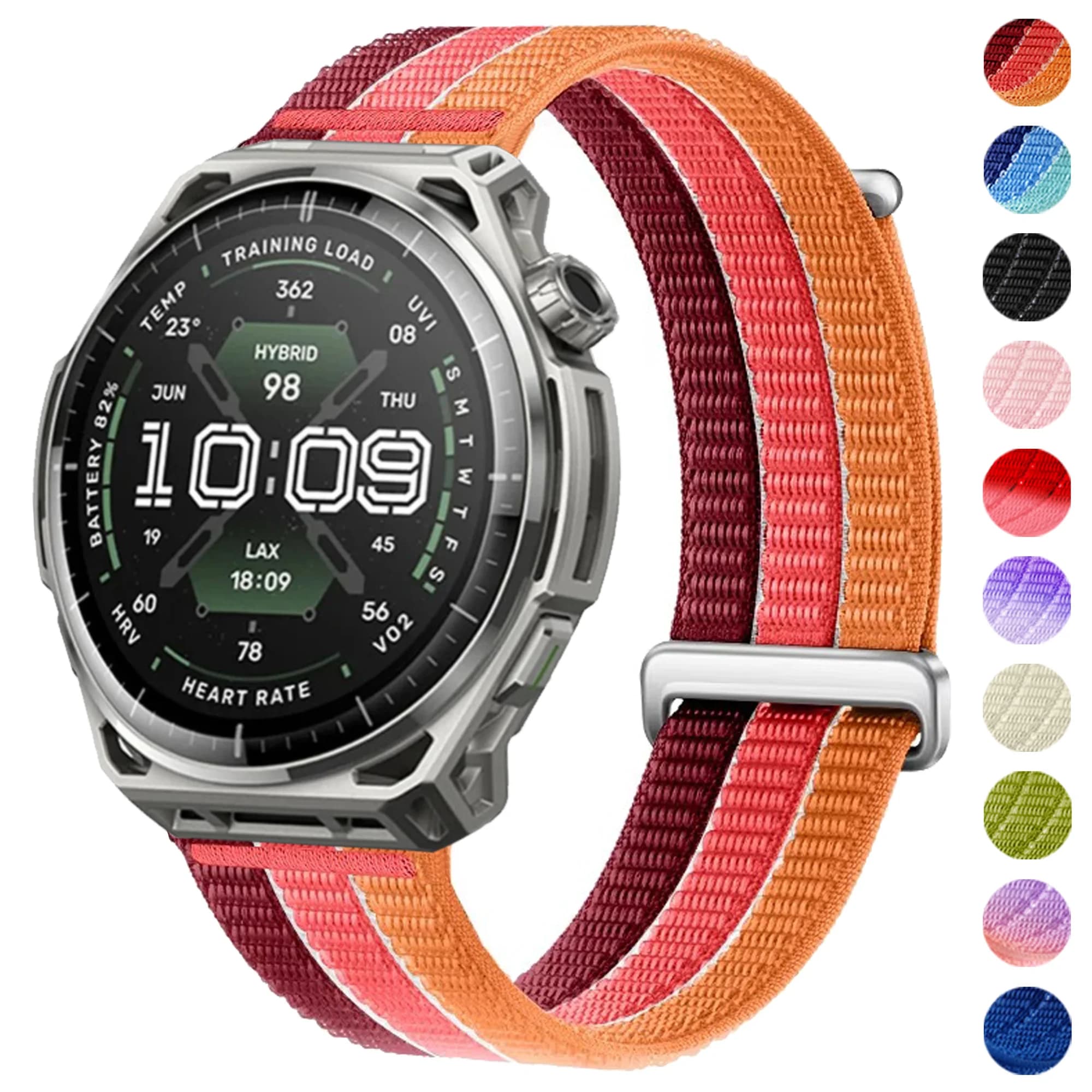 20/22mm Nylon Loop Strap for Amazfit Balance 3 2/Bip Max 6 5/Active Max/GTS 4 2 mini/GTR 4 3 2 Bracelet Amazfit Active 3 2 Band