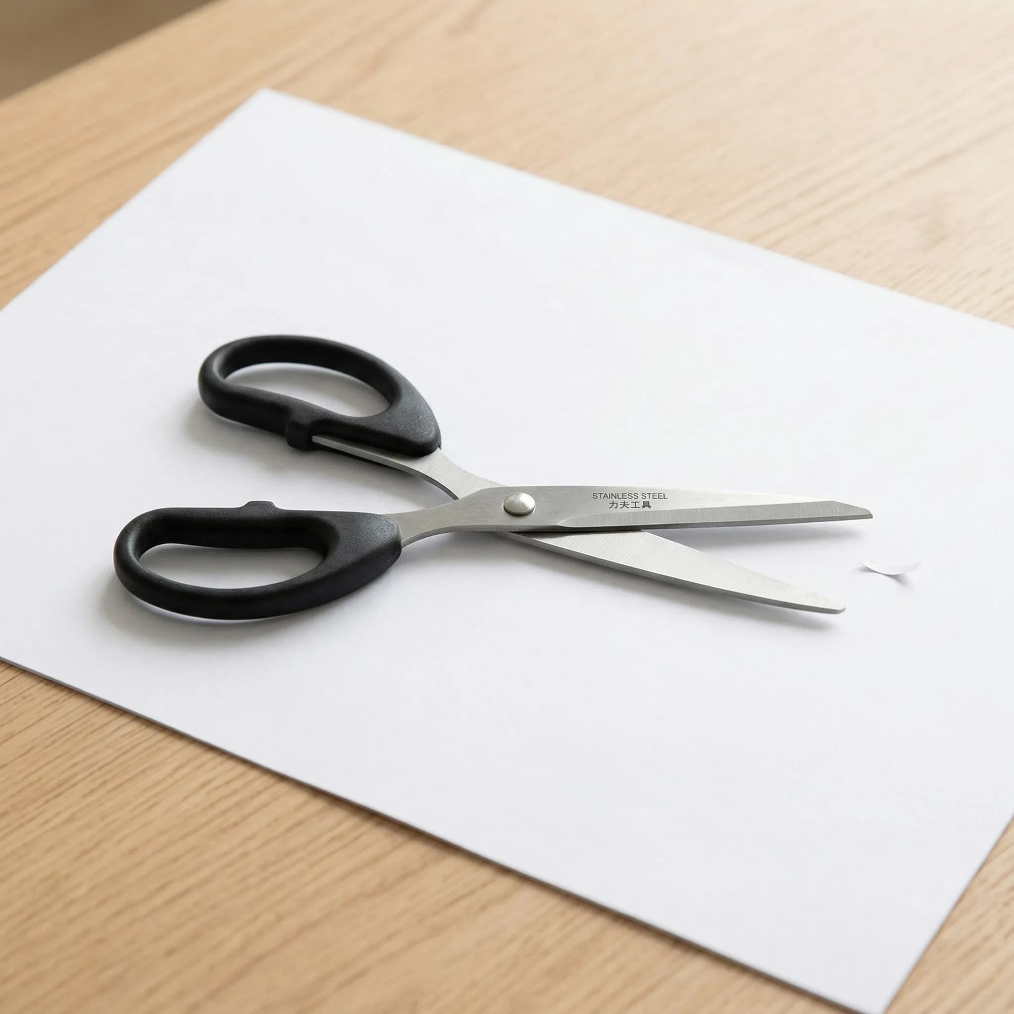 Forbici da Ufficio in Acciaio Inossidabile Multiuso con Impugnatura Ergonomica per Tagliare Carta, Tessuto e Lavori Artigianali