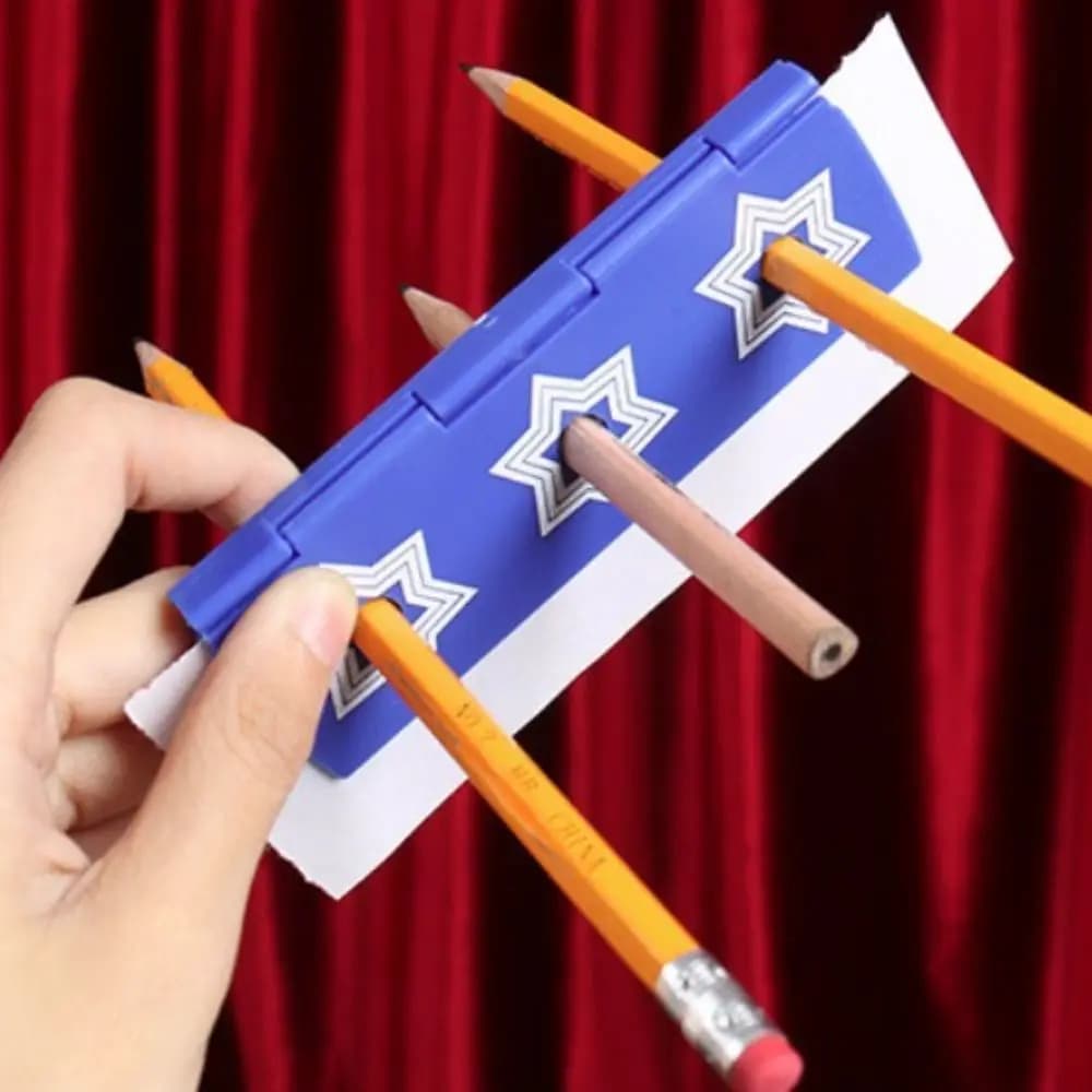 Matita Penetrazione Monete Trucchi magici Trucco magico Giocattoli Bambini Facile da vicino Divertenti oggetti di scena magici Facile da fare