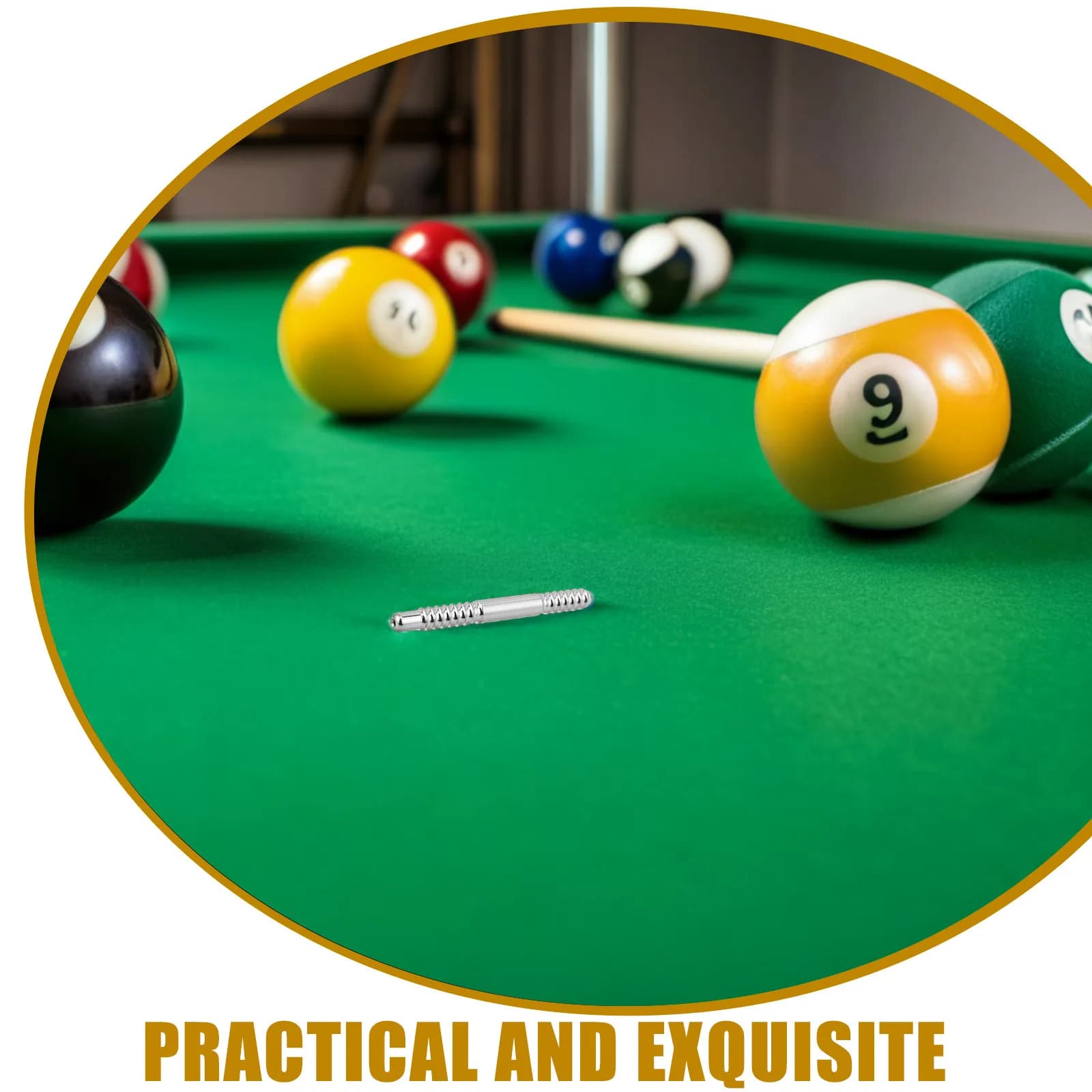 Pool Cue Stainless Steel Joint Pin Screw Thread 38x8 Connecting Screws Billiard Cue Stick Hardware Extension Joint Parts
