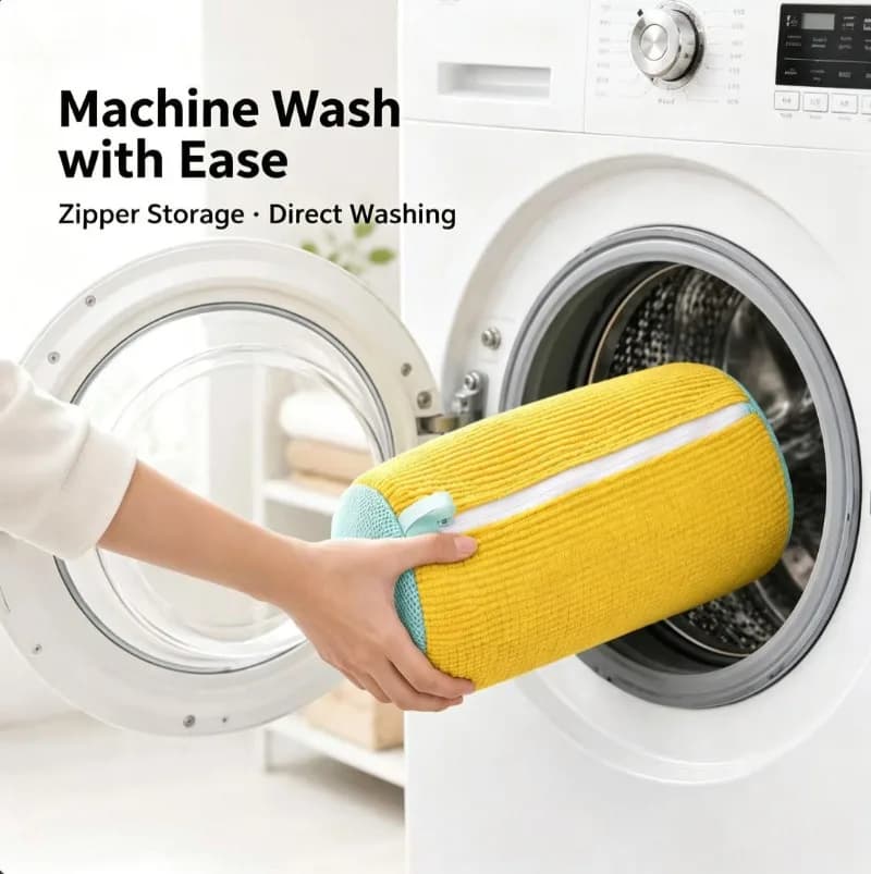 Washing Machine Shoe Wash Bag, Thickened Zipper Shoe Protector, Large Capacity Household Anti-Deformation Lazy Shoe Laundry Bag