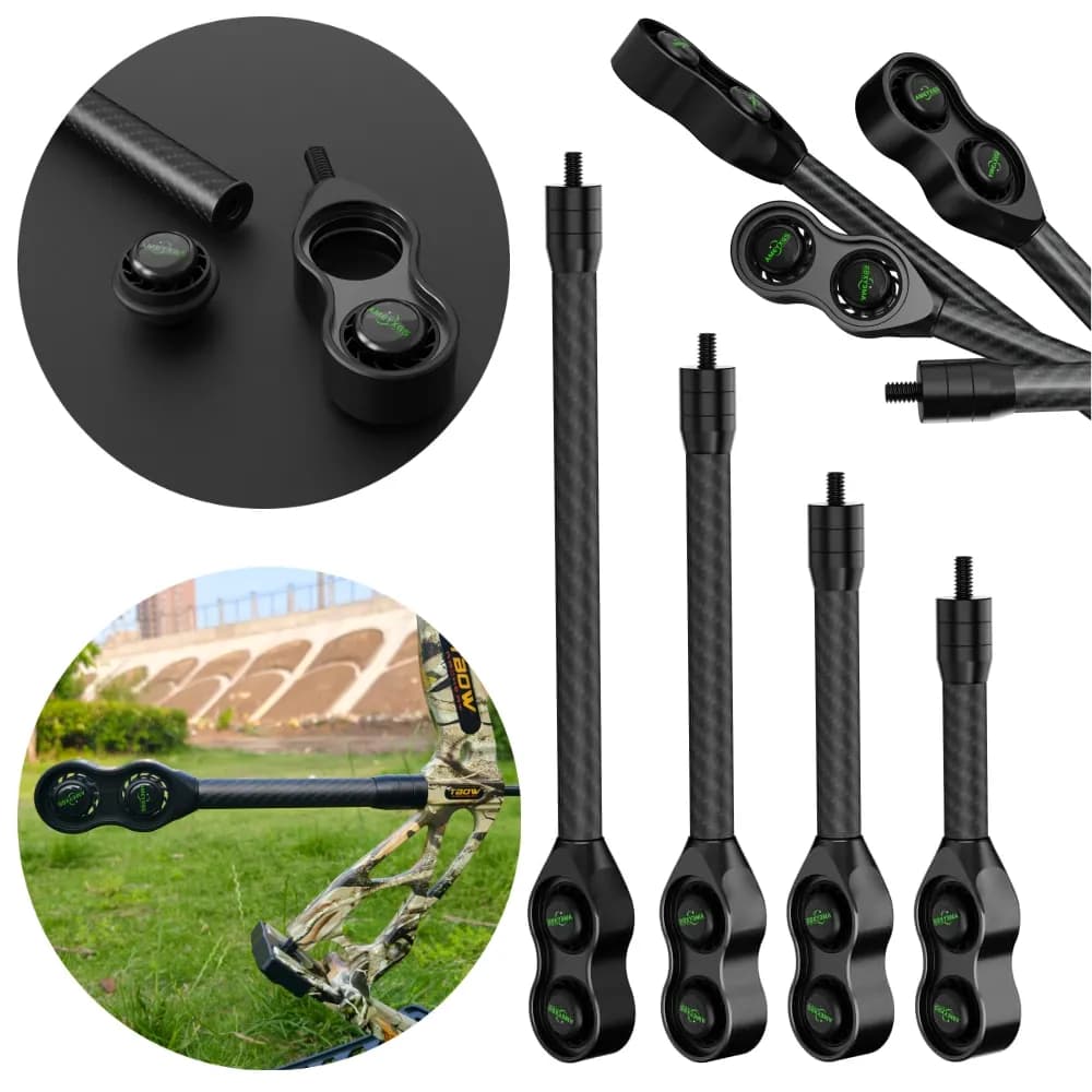 8/10/12/15" Bow Stabilizer Carbon Fiber Rod Archery Shock Absorption Compound Bow Shooting Balance Bar Hunting Target Damper