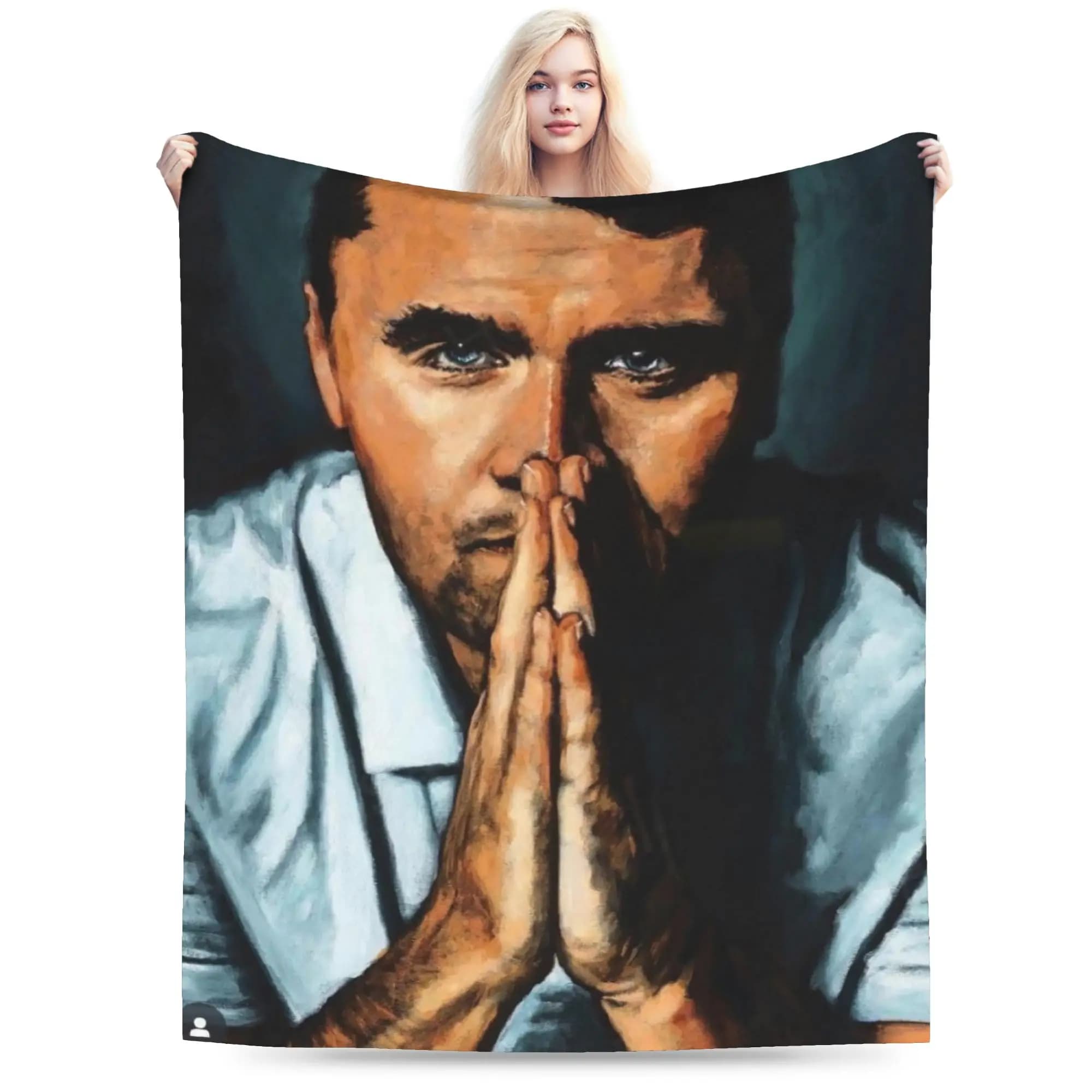 Charlie Kirk Ritratto Pittura artistica Coperte Coperta invernale calda e morbida per ragazze Decorazioni per la casa Copriletto in flanella