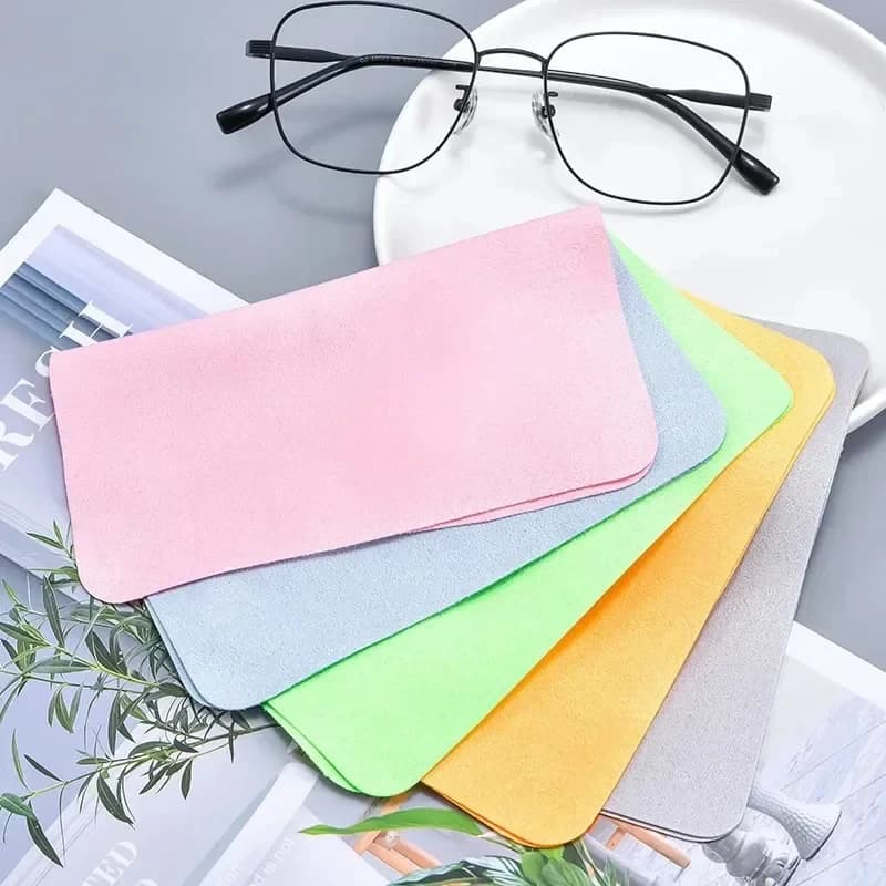 5-50 Pieces of High-quality Microfiber Glasses Cleaning Cloth Suede Glasses Cleaner Mobile Phone Screen Glasses Cleaning Wipes