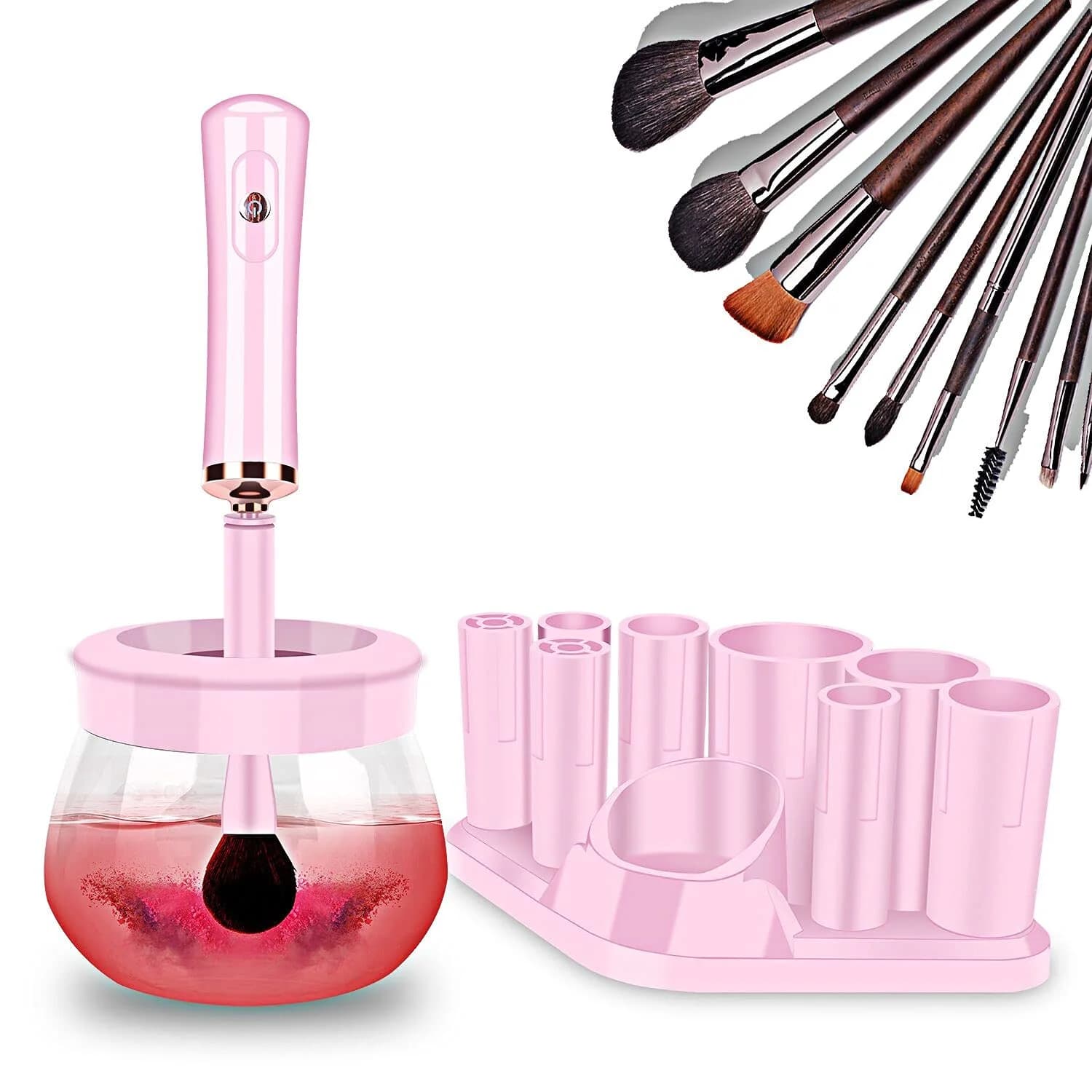 Professional Electric Makeup Brush Cleaner Machine For Eyelash Collar Washing And Drying Quick Makeup Tool For Brush Cleaner