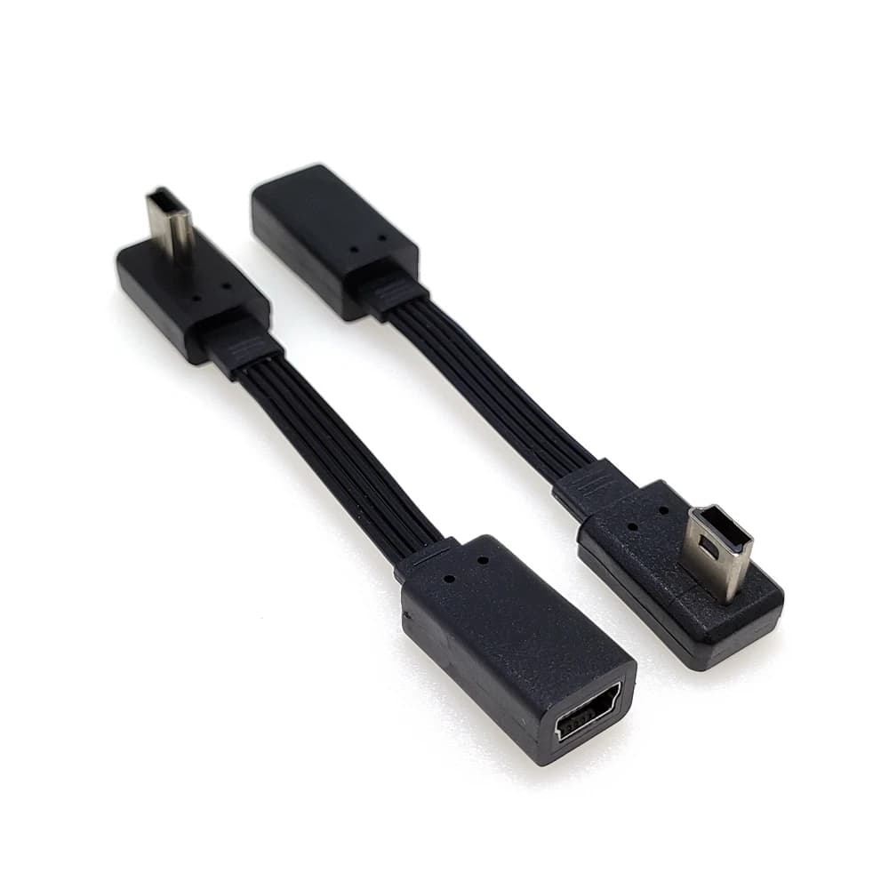 Gomito T-port mini USB B 5 pin maschio femmina cavo di prolunga adattatore cavo di prolunga cavo dati dash cam integrato