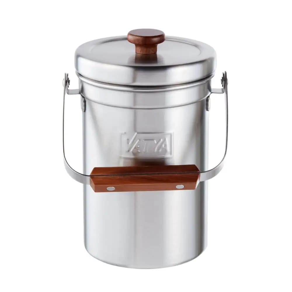 Contenitore per Compostaggio in Acciaio Inox Senza Filtro, Composter da Bancone, Secchio per Compostaggio, Contenitore Piccolo da Interno per Rifiuti Alimentari