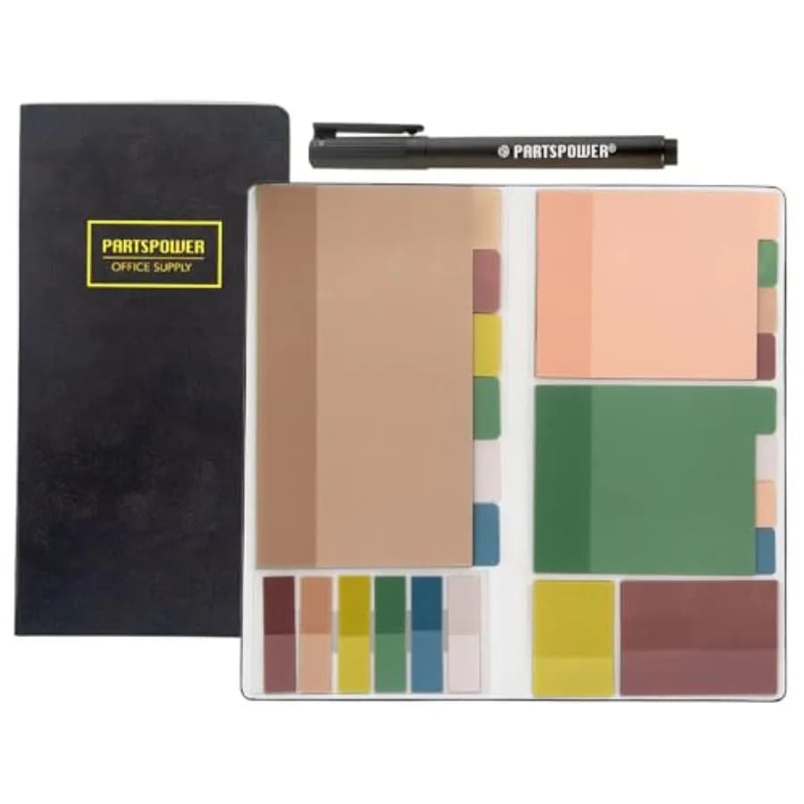 Pastel Transparent Sticky Notes, Bible Study Supplies, See Through Sticky Notes Tabs Book, 2-in-1 Clear Sticky Notes and Index