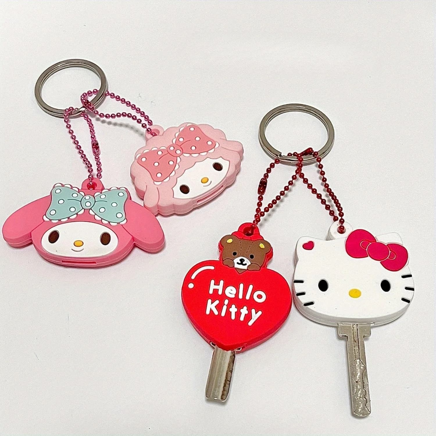 Custodia protettiva antipolvere in silicone - Kawaii Hello Kitty My Melody Portachiavi portatile anti-smarrimento Regalo per ragazze 2026