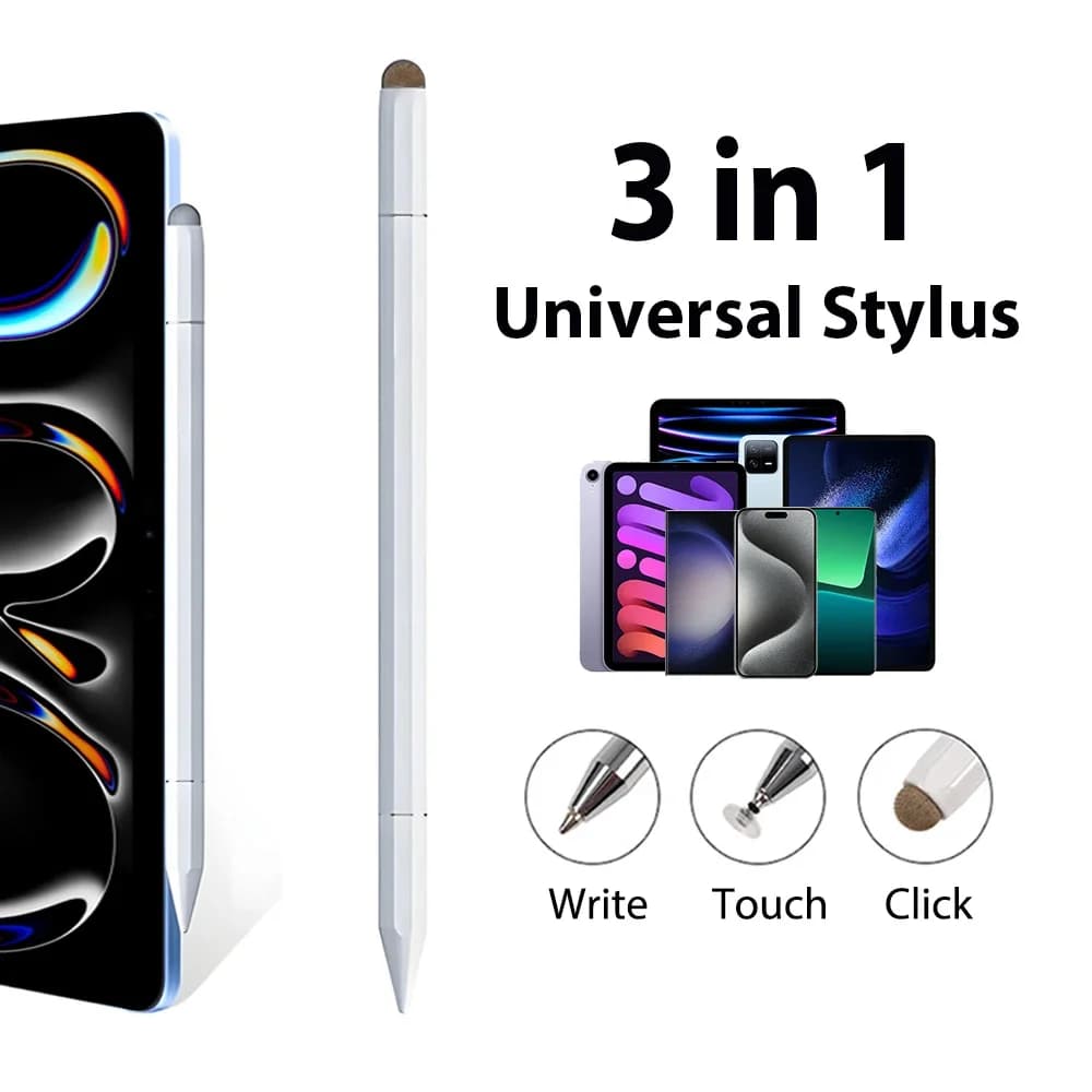 Penna stilo magnetica universale 3 in 1 per iPad Samsung Xiaomi Huawei Tablet Touch Pencil per iOS Android Accessori per penne da disegno