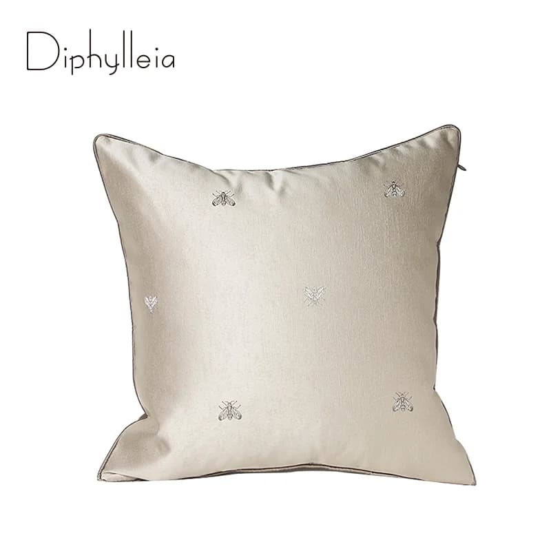 Difesylleia Argyle federa per cuscino lombare blu e bianca fodera per cuscino con motivo geometrico moderno in stile americano fatto a mano di lusso 30x50cm