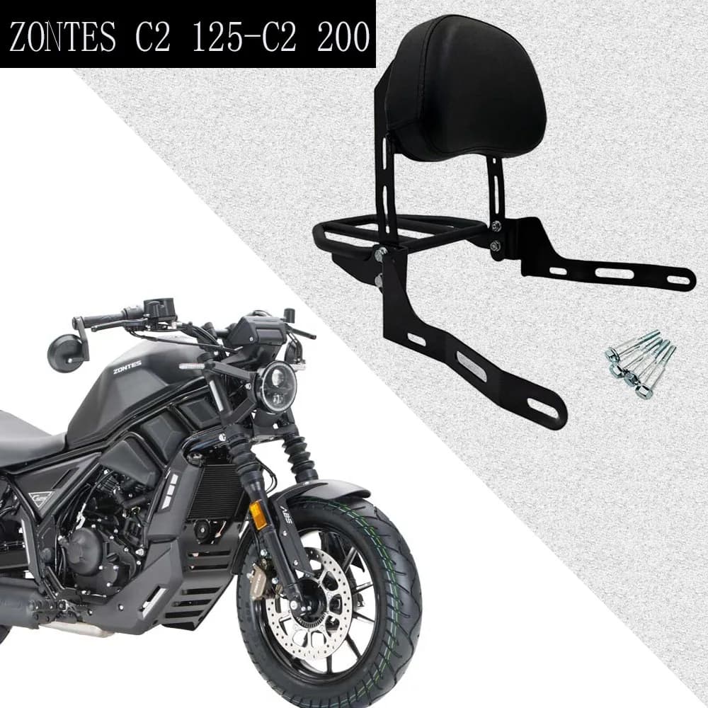 ZONTES C2 125-C2 200C2 125C2 C2 Accessorio Comfort Passeggero - Schienale Posteriore Moto con Portapacchi e Parti di Modifica