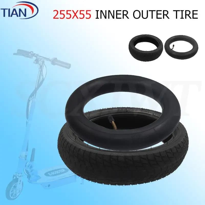 New 255x55 Inner and Outer Tires Are Durable and Wear-Resistant, Suitable for Trolleys, Strollers