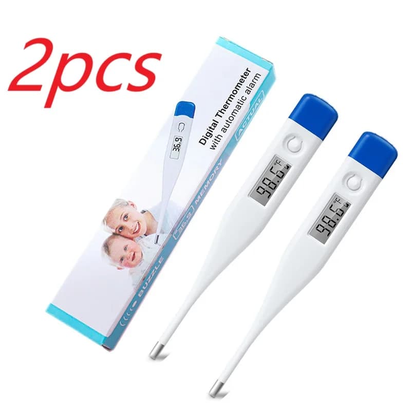 2-piece electronic thermometer Hard head Temperature measurement of oral armpits Adult thermometers for children for fever