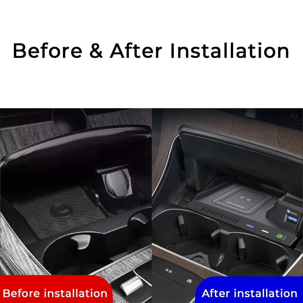 Caricatore wireless per auto per Mercedes Benz W205 C43 C63 AMG GLC43 GLC63 X253 C Classe GLC, accessori per la ricarica USB del cellulare.