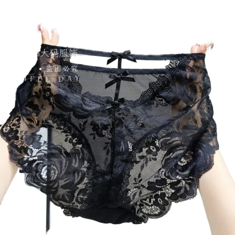 Seamless Hot Briefs Mesh Temptation Smooth and Soft 2026 Charm Black Pure Desire Sexy Hollow Transparent Lace Women's Underwear