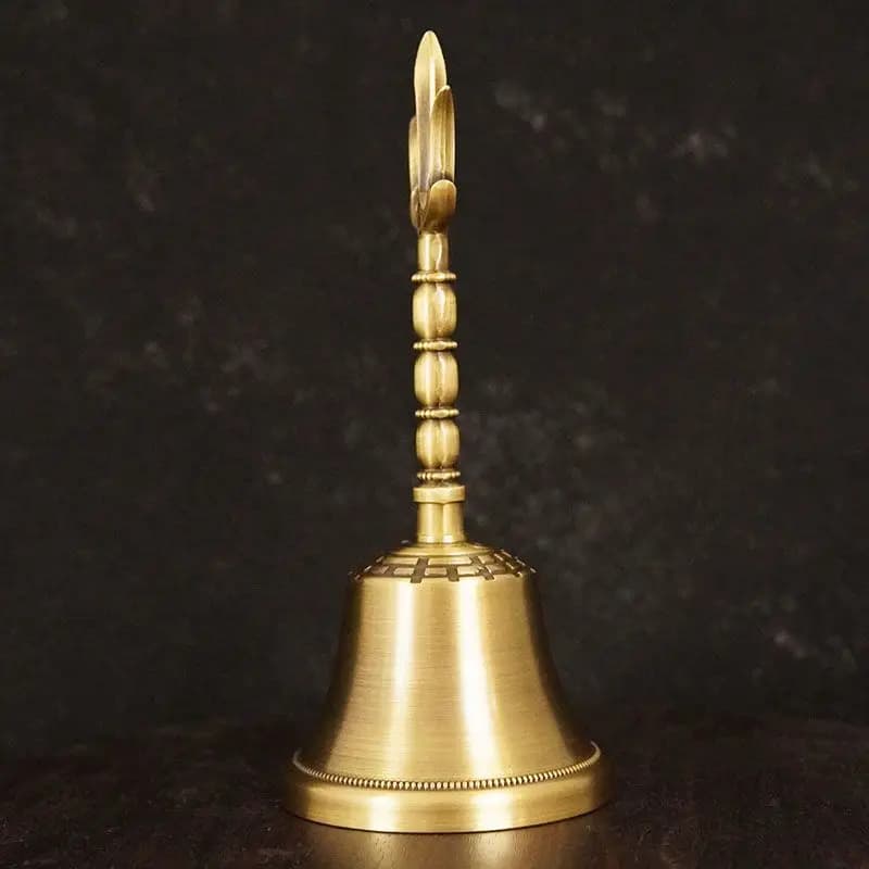 Tibet Tibetan Three-pronged bell hand bell Statue Ornament Home Office Cabinet Deco Desktop Decor Figurines