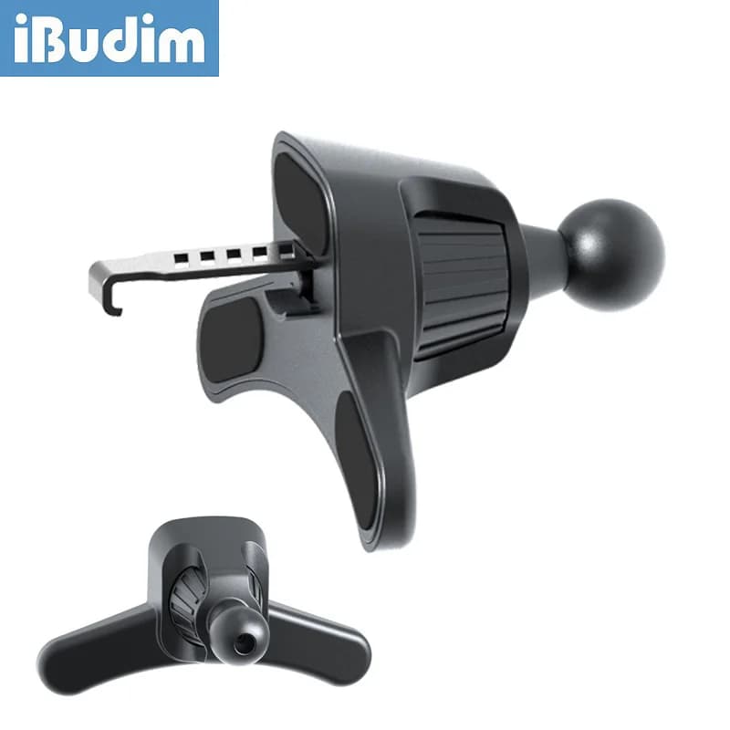 IBudim Aggiornamento 17mm Testa a sfera per presa d'aria per auto Clip Supporto per cellulare Supporto universale per telefono per auto con rotazione a 360 gradi Accessori per supporto