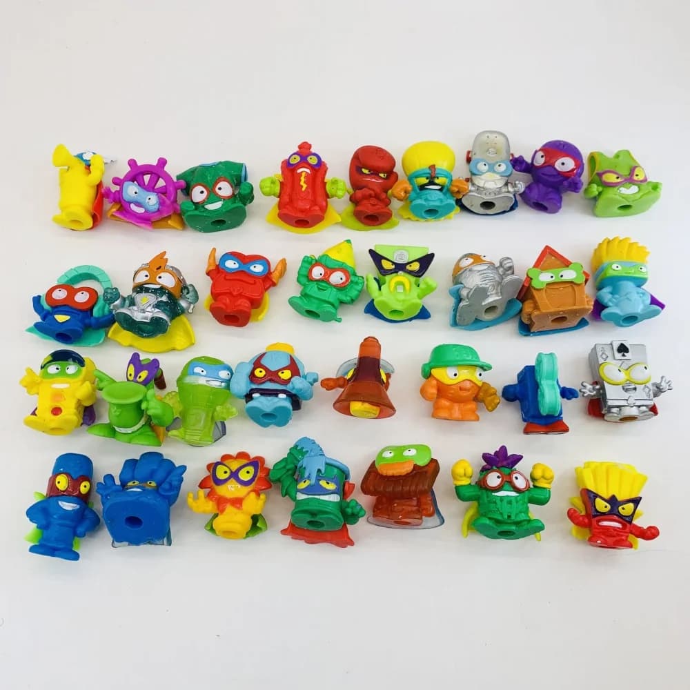5-15Pcs Original Superzings Action Figures 3CM Superthins Garbage Trash Collection Model Toys for Kids Gift No Repeat