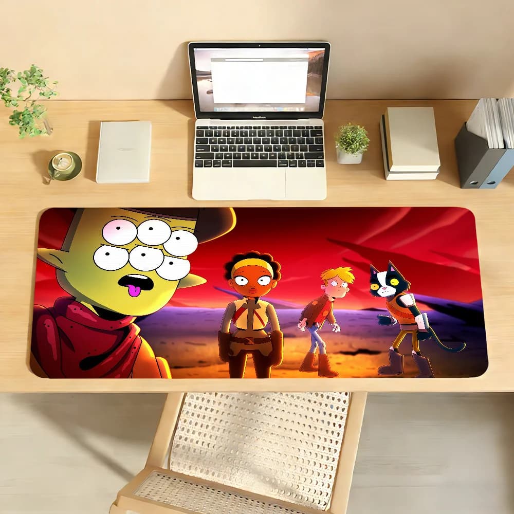 Tappetino per mouse Anime F-Final S-Space, antiscivolo, con bordo bloccabile, per PC, laptop, accessori per ufficio, tastiera in gomma, grande, XXL, per gaming