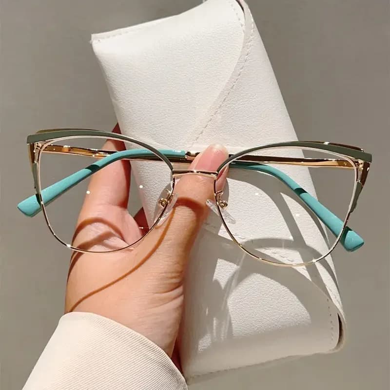 Nuovi occhiali minimalisti in metallo anti luce blu per donna, occhiali alla moda, occhiali da computer