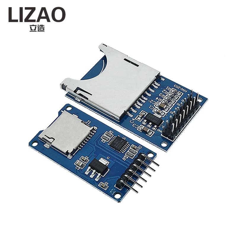 SPI Micro SD Card Expansion Board, TF Memory Storage Shield Module, Mini Card Reader Board for Arduino Controller Data Storage