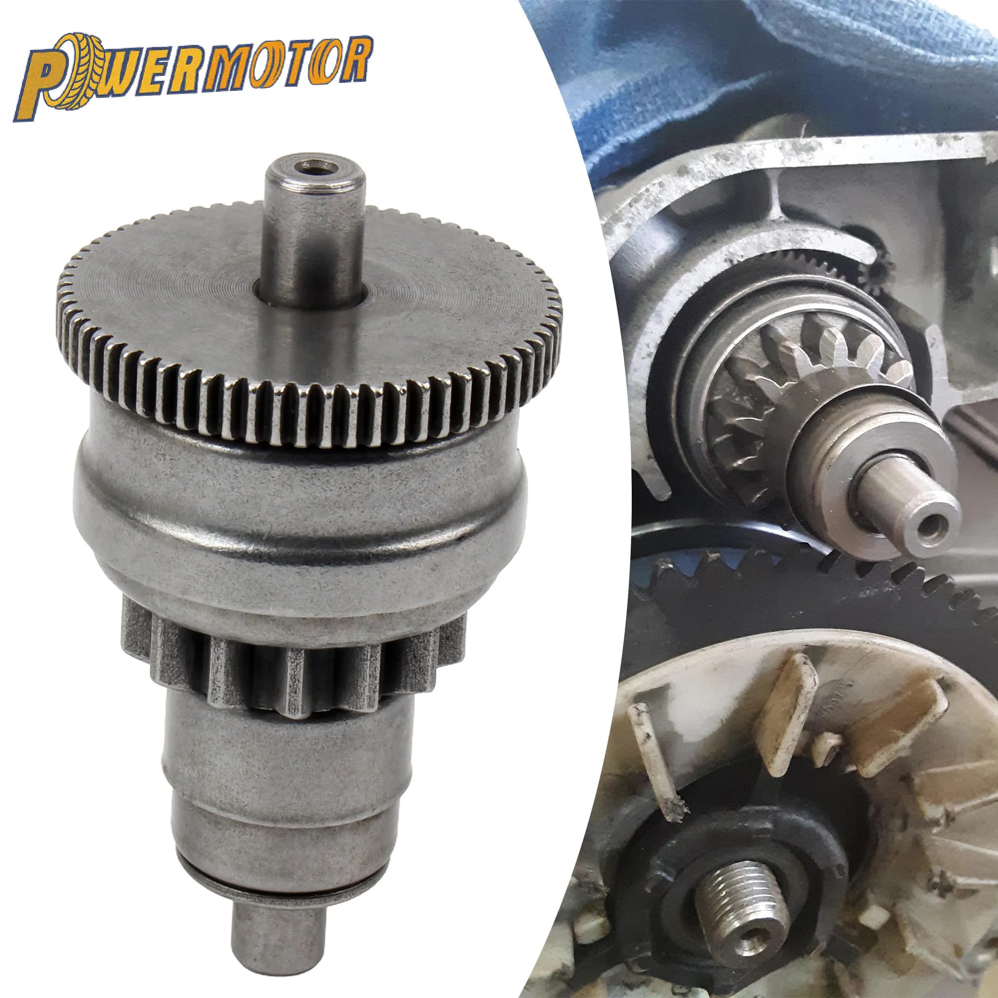 for Chinese GY6 49cc 50cc 139QMB 139QMA Engine Starter Clutch Gear Starter Drive Motorcycle Scooter Moped ATV Go-Kart Parts