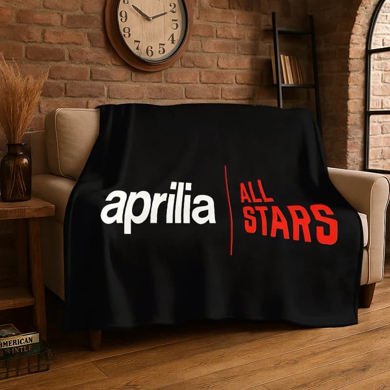 Coperta in flanella con logo Racing Car A-Aprilia, morbida e calda, per camera da letto, soggiorno, letto, viaggi, campeggio, picnic, regalo