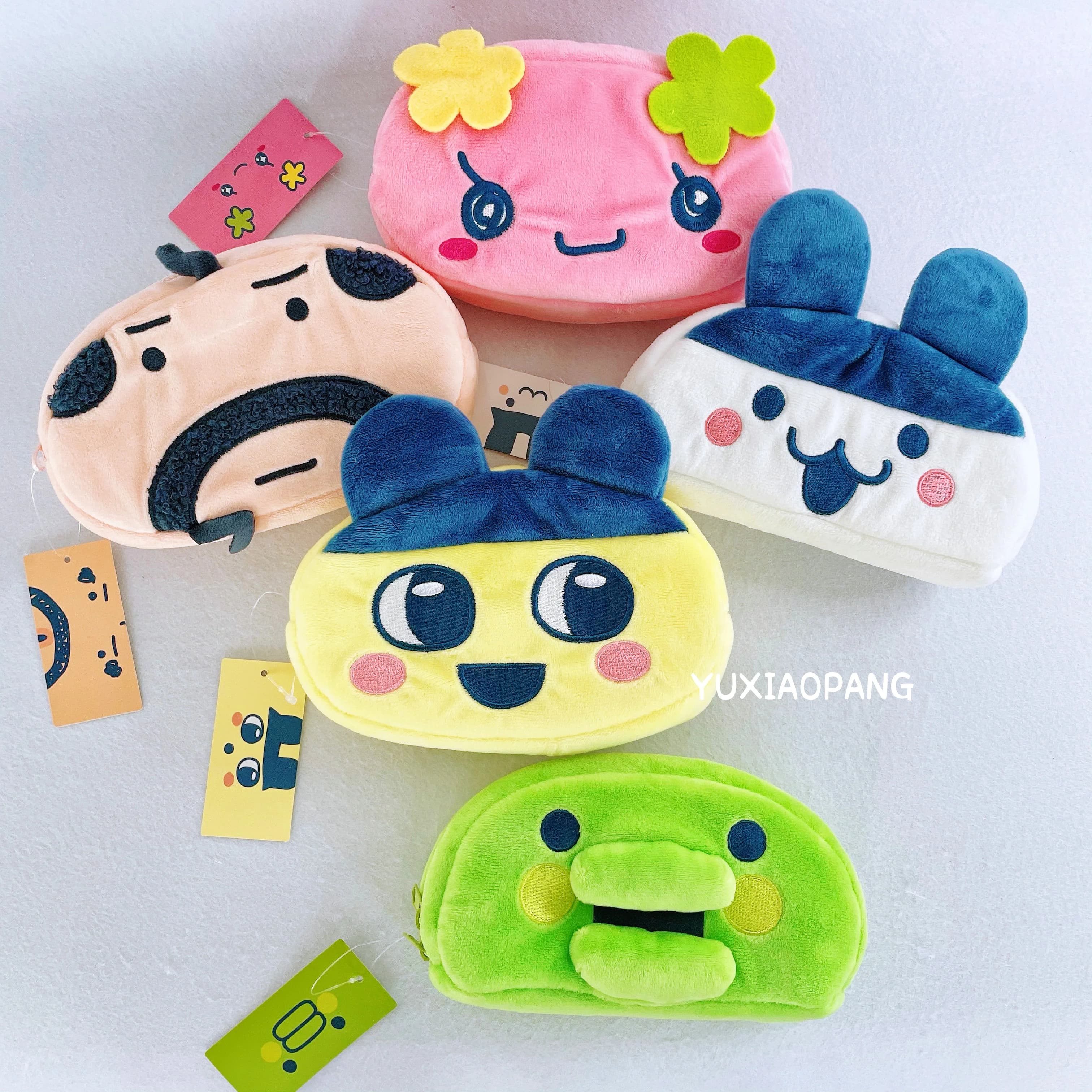 Kamio Astuccio per matite con cerniera ricamata in peluche in edizione limitata, borsa per cosmetici, giocattolo, accessorio cosplay in stile Tamagotchi giapponese