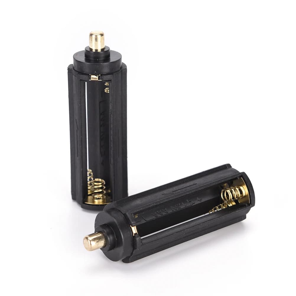 Custodia portabatteria in plastica da 2 pezzi Convertitore batteria da 3 AAA a 18650