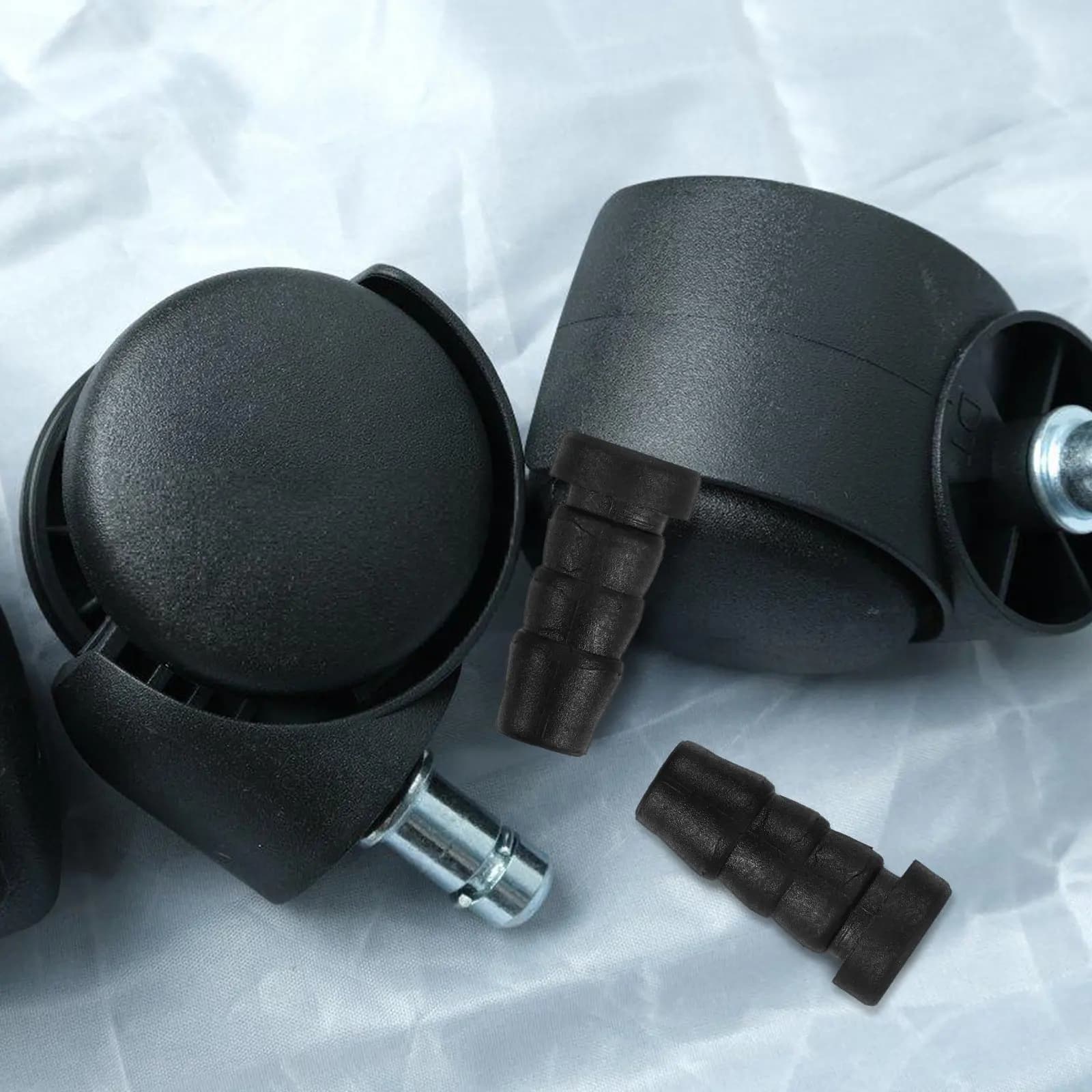 20 Pezzi Copriruota per Sedia da Ufficio, Tappi per Rotelle di Mobili, Inserti in Plastica per Gambe di Sedie con Foro da 8 mm, Protezione Pavimento