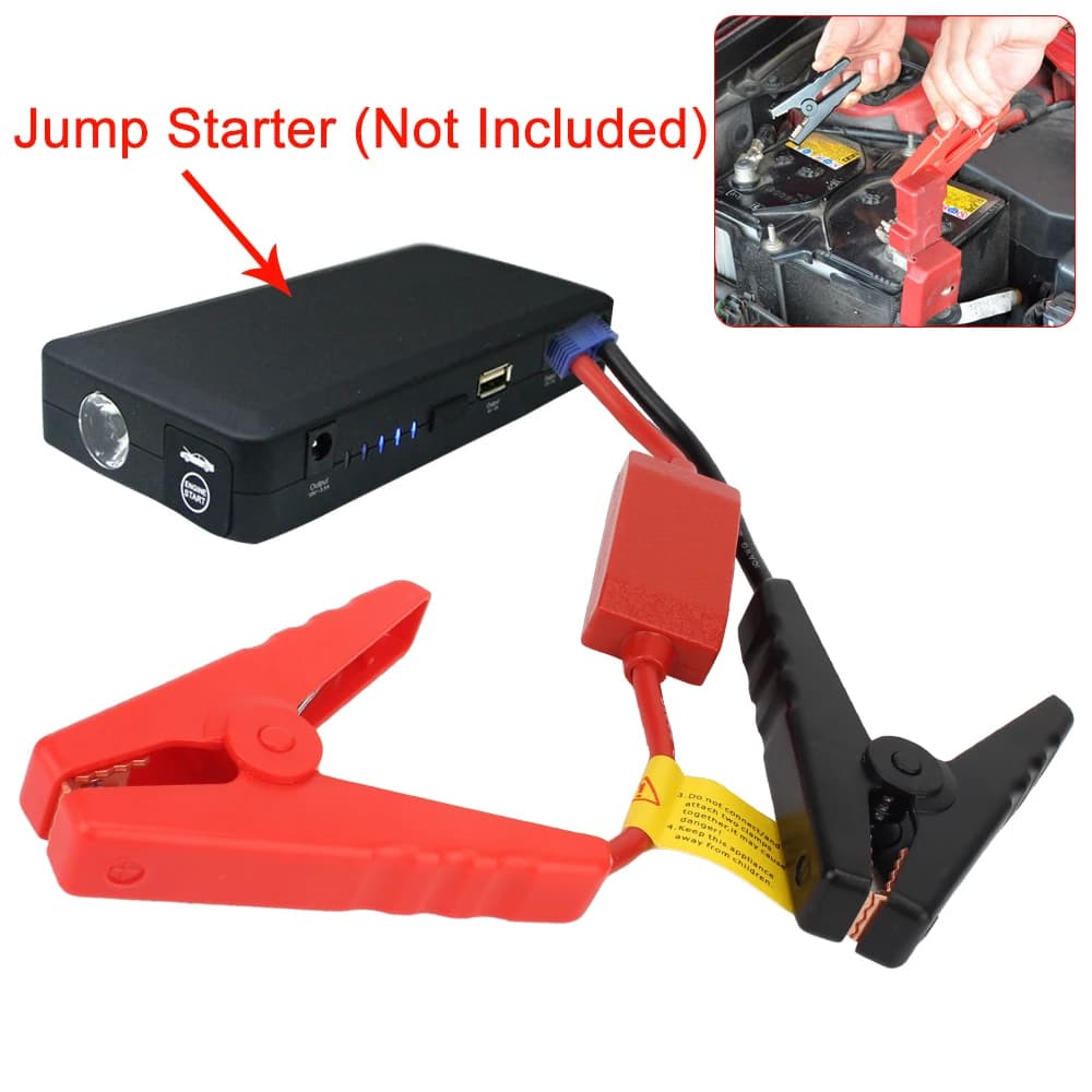 Morsetti per cavi di emergenza per batteria di emergenza Morsetto a coccodrillo per avviamento di emergenza universale per camion per auto con connettore EC5 12V