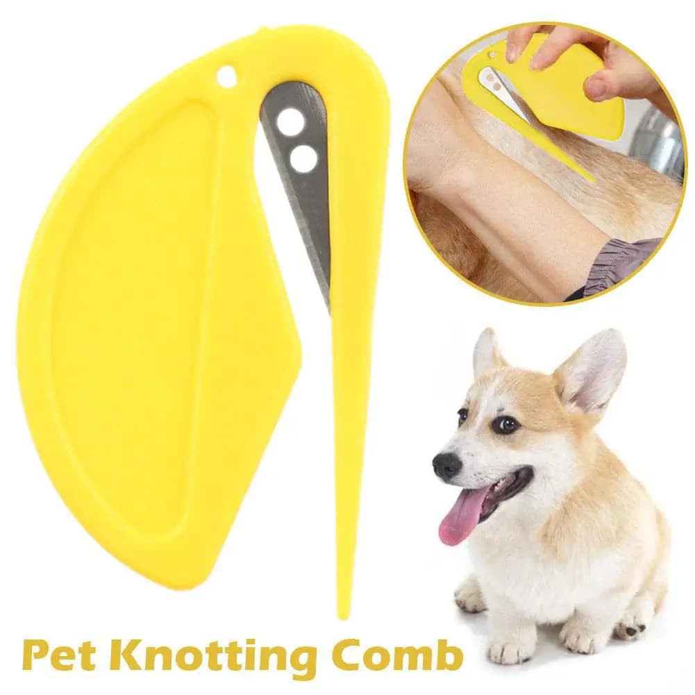 Coltello Scioglinodi per la Rimozione del Pelo di Animali Domestici, Strumento per la Toelettatura e la Rimozione del Pelo in Eccesso, Pettine per la Toelettatura e la Rimozione del Pelo di Cani