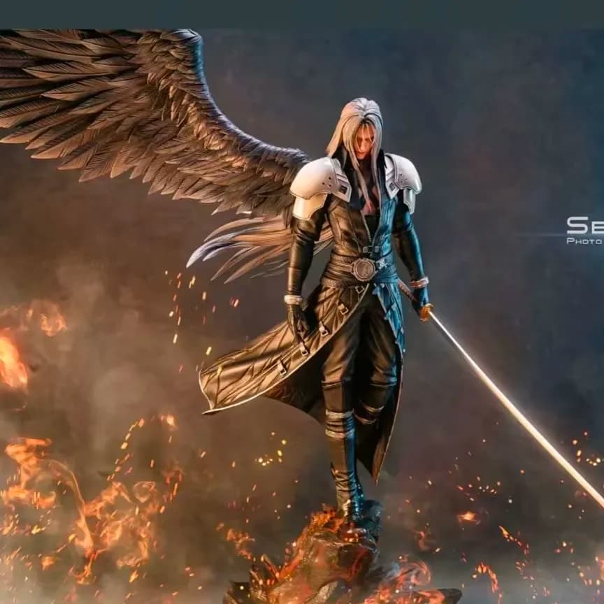 Nuova Statuetta di Sephiroth, Serie Angel, Action Figure in PVC, Modellino da Collezione, Decorazione da Scrivania, Giocattolo, Regalo di Compleanno