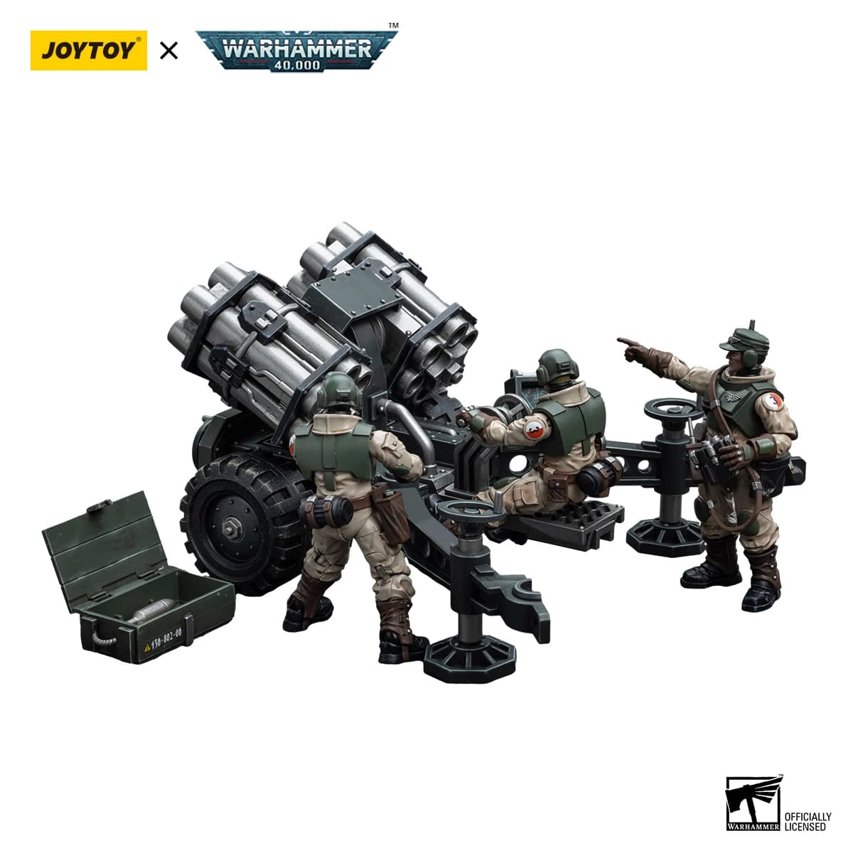 Action Figure JOYTOY 1/18 40K Astra Militarum Bombast Field Gun Malleus Rocket Launcher Modellino Anime