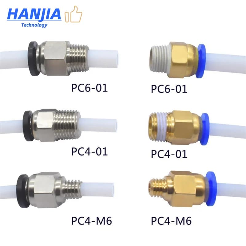 10 pz Connettori Pneumatici Per Parti Della Stampanti 3D Bowden Quick Jointer Accoppiatore 1.75/3mm Tubo pc4 m6 m10 Raccordi Tubo PTFE 2/4mm