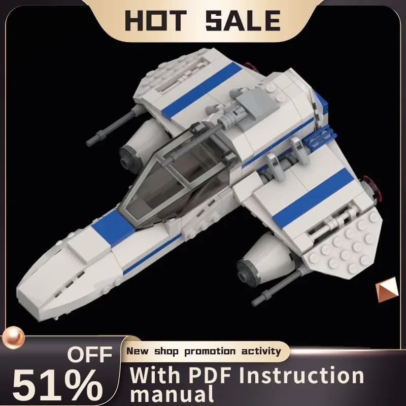 Nuovo 187 Pz Famoso Star Battle Movie Moc Mini E-Wing Starfighter Modello Fai Da Te Idee Creative Giocattolo Del Bambino Regalo Di Compleanno Puzzle Personalizzato