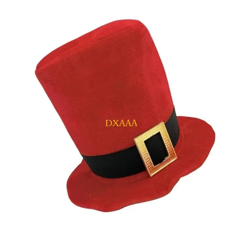 DXAA Festival Props Cappelli Babbo Natale Cappello alto unisex per adulti Accessorio per costume da festa