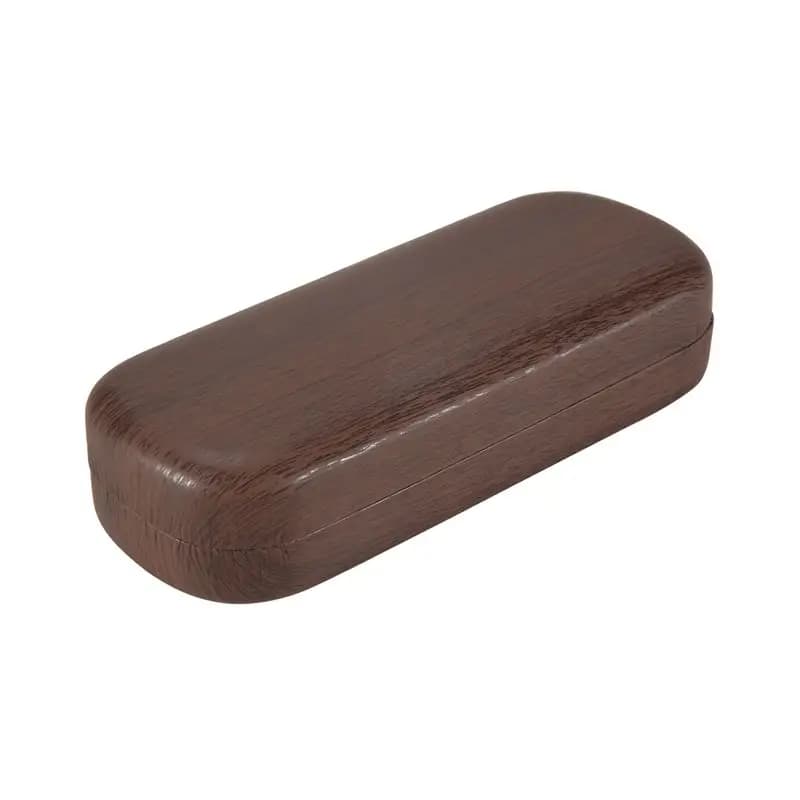 SEWS-Portable Glasses Case Hard Wooden Grain Spectacle Frame Box Reading Glasses Sunglasses Holder Storage Case
