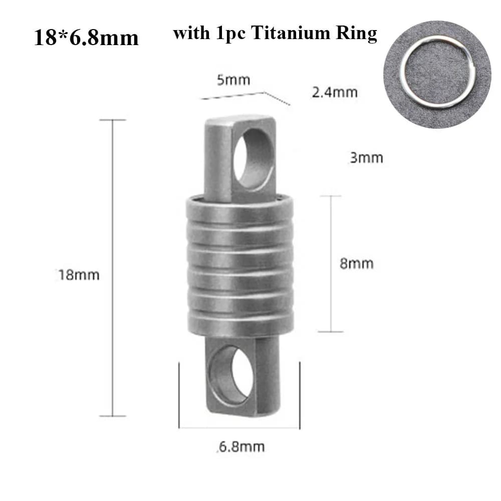 New Portable Titanium Alloy Keychain Ultra-light 360° Rotatable Brass Keychain Car Key Ring Outdoor Small Tool