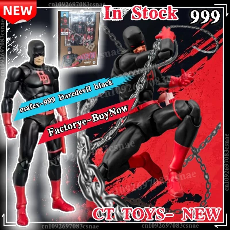 Nuova Figura Ct Toys Daredevil Mafex Black 999 Versione Fumetto, Action Figure Anime, Statuetta Modello, Regalo per Bambini